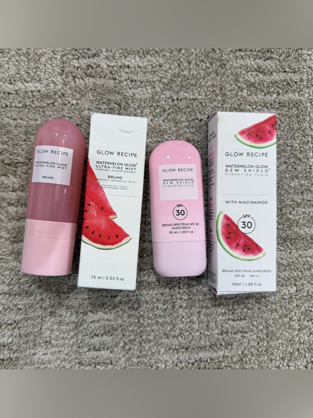 Glow Recipe Watermelon Glow Set - mist and dew shield